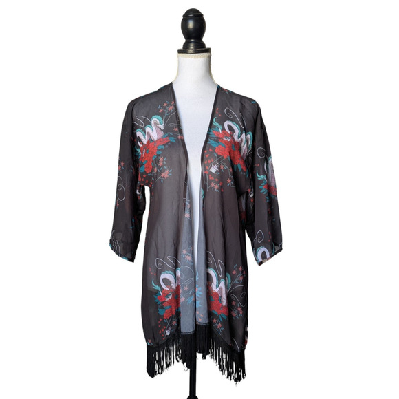 Studio Ghibli Her Universe Spirited Away Haku Kimono Size Medium Fringe Sheer - Picture 2 of 7